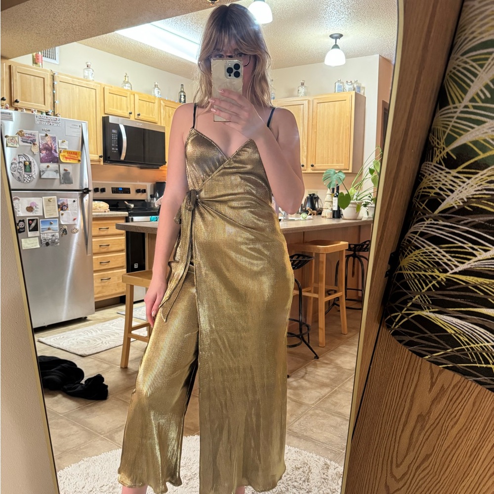 Show Me Your MuMu Black and Gold Dress